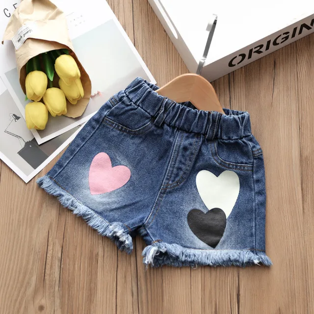 summer Baby Girl Clothes Girls Clothing Sets Kids Clothes Babyclothes Toddler Girl Tops&Denim shorts 5