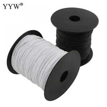 

100yards/Spool 2mm Wax Cord Waxed Linen Thread String Wire Jewelry Black White Bracelet Rope Fit Jewelry Findings Accessories