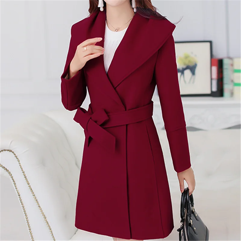 Шерстяное пальто для женщин женские зима 2019 Abrigos Mujer Elegante корейская мода тонкие
