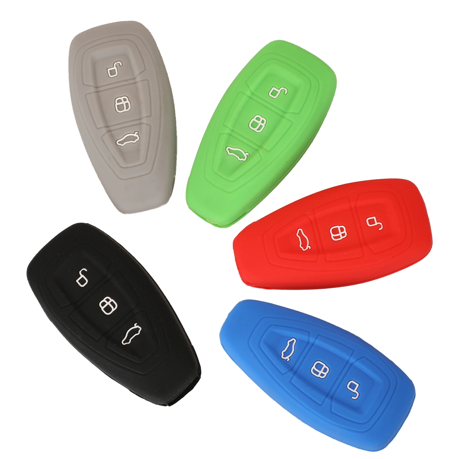 Jingyuqin Remote 3 Buttons Silicone Case Smart Car Key Case Cover For