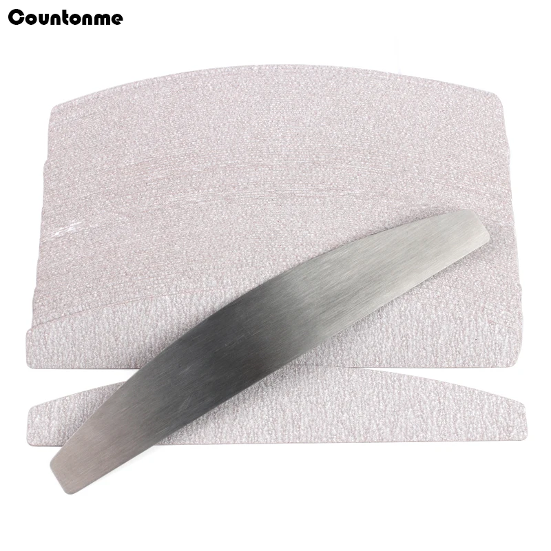 100Pcs Replacement SandPaper Nail File With Metal Handle Removable