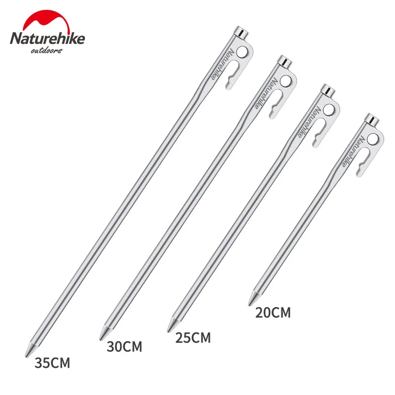 Naturehike 1 Pcs High Strength Stainless Steel Ground Nail Tent Large Canopy Anti-dropping Quick-hanging | Спорт и развлечения