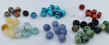 

Wholesale 20pcs Mixed Stones 8x6mm European Crystal Charms Beads Spacers Fit Snake Chain Charm Bracelets