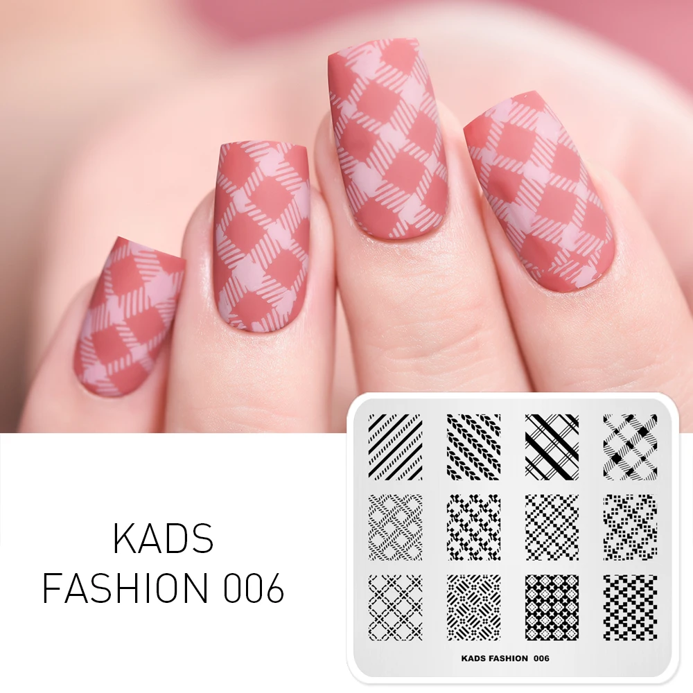 KADS Nail Art Stamping Plate Template Flower Leaf Animals Image Stencils Stamp Geometric for Nails Polish Mold Manicure Tools 5