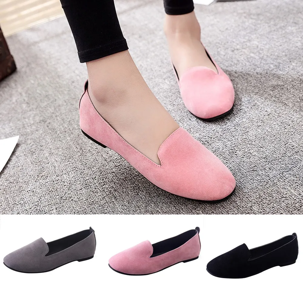 

Women Ladies Slip On Flat Round Toe Shallow Shoes Sandals Casual Shoes Fashion Women Casual Boat Breathbale Shoes Loafers