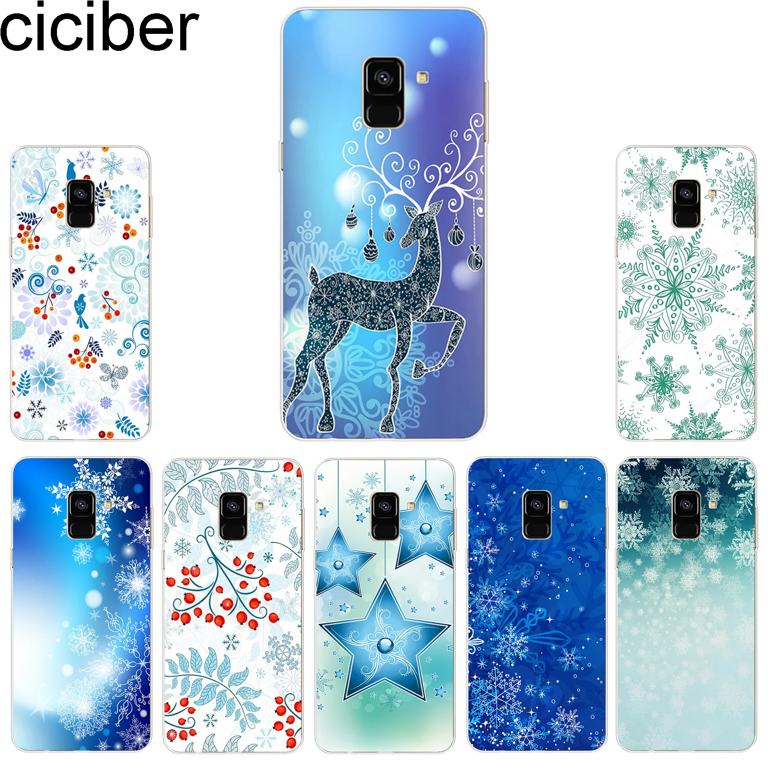 Ciciber чехол для телефона samsung Galaxy A6 A8 A7 A9 плюс 2018 Звезда мягкий из ТПУ с узором A5 A3 2016