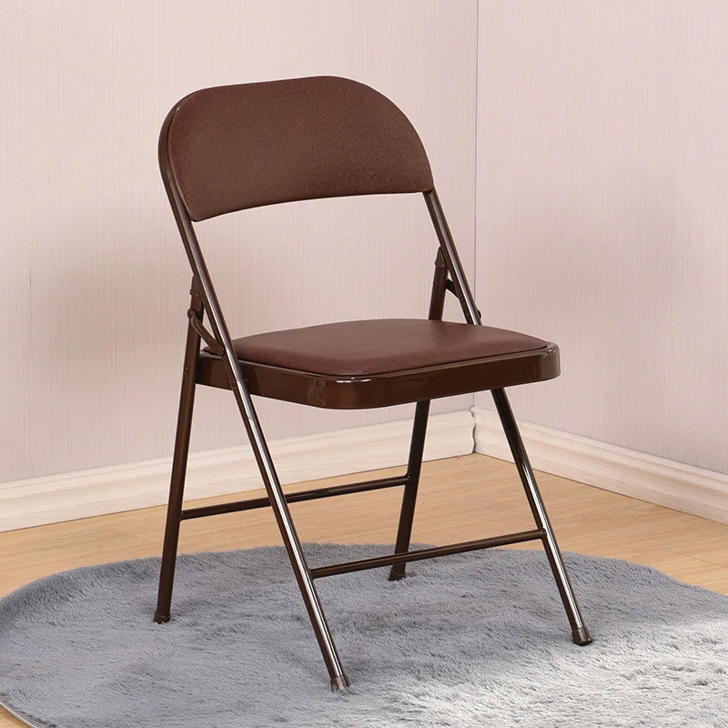 Стальные складные табуреты, заднее кресло, мебель для дома, гостиная, складной табурет, портативный обеденный стул, маленький табурет, табурет - Цвет: Black frame