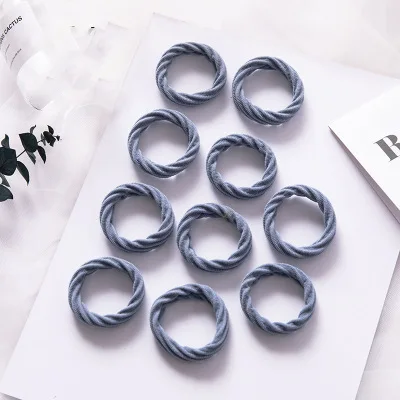 High Quality 10Pcs Women Simple Temperament Thick Elastic Rubber Hair Bands Set Tie Ponytail Hair Rope Headwear Hair Accessories ladies head wraps