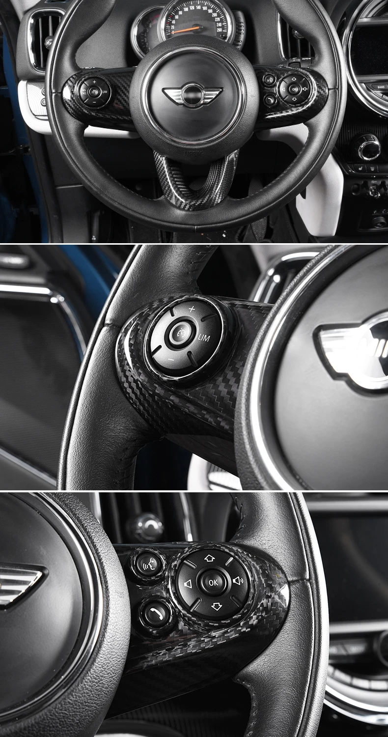 Декоративная крышка рулевого колеса автомобиля, обрезная рамка, модификация для MINI Cooper F54 F55 F56 F57 F60, автомобильные аксессуары для интерьера