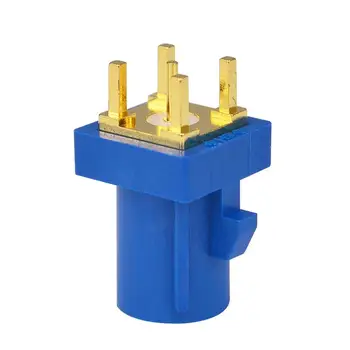 

2 PCS Car Antenna Fakra C Blue/5005 Male Plug PCB Mount Goldplated Straight Connecntor for GPS Telematics or Navigation