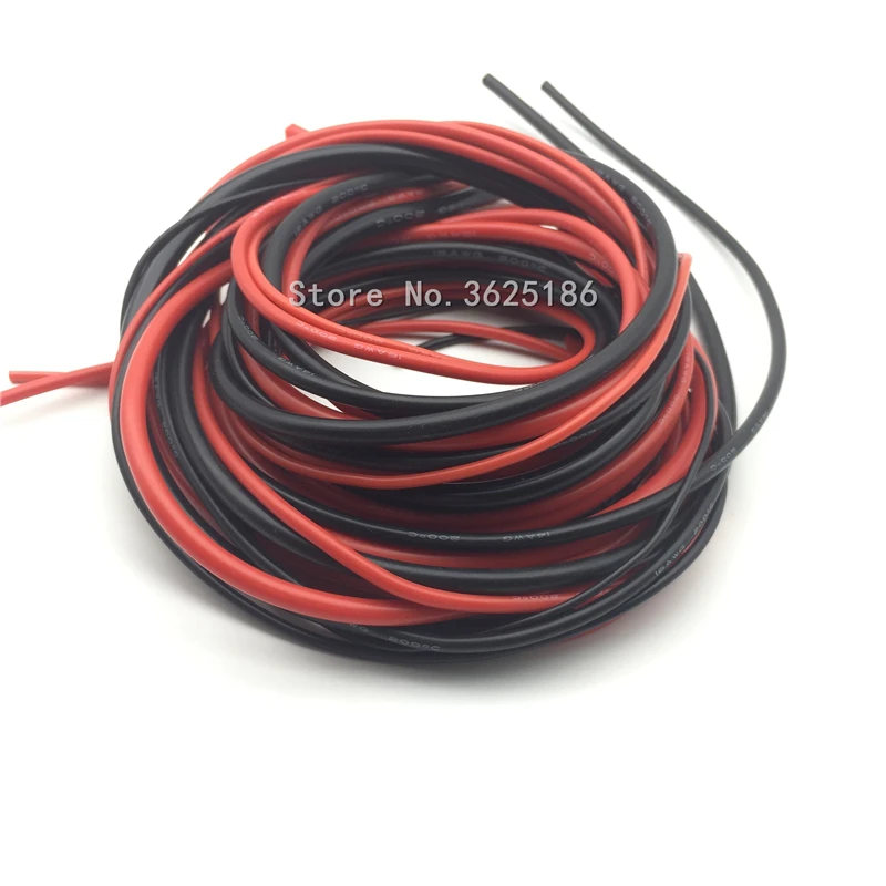 1 м AWG 10 12 AWG Гибкая силиконовая твердая электронная проволока луженая медная проволока для двигателя самолета ESC