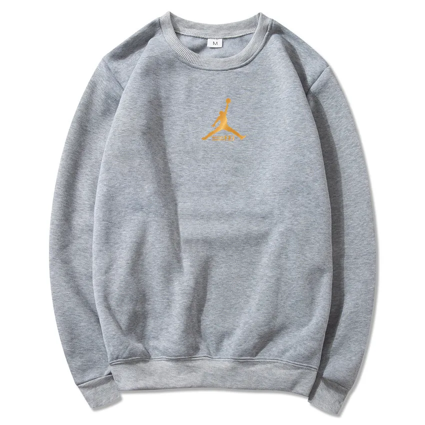 Light gray002 Модная брендовая Новинка JORDAN 23 с буквенным принтом, черный цвет, мужская Толстовка s, новинка, толстовки, пуловер,, новая мужская одежда - Цвет: Light gray002