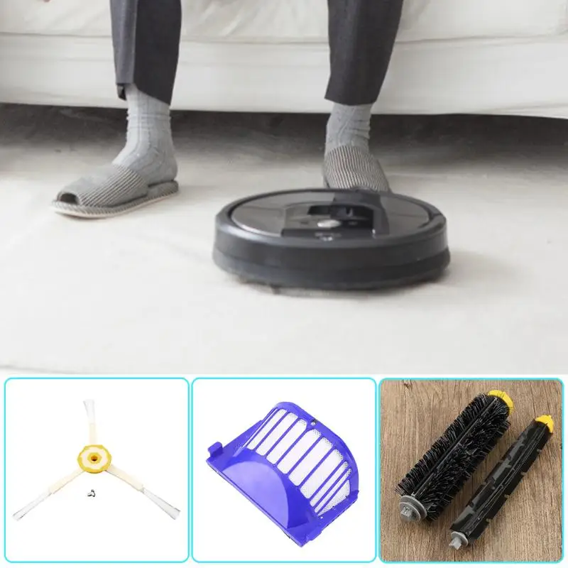 Запчасти для умного дома для Irobot Roomba 600, чистящая щетка, набор фильтров, очиститель, запасные аксессуары, легко устанавливается