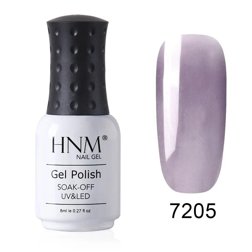 HNM New 8ml Glacier Black UV LED Gel Nail Polish Narl Art Soak Off Hybrid Varnish Lamp Semi Permanent Paint Lucky Lacquer Enamel - Цвет: 7205