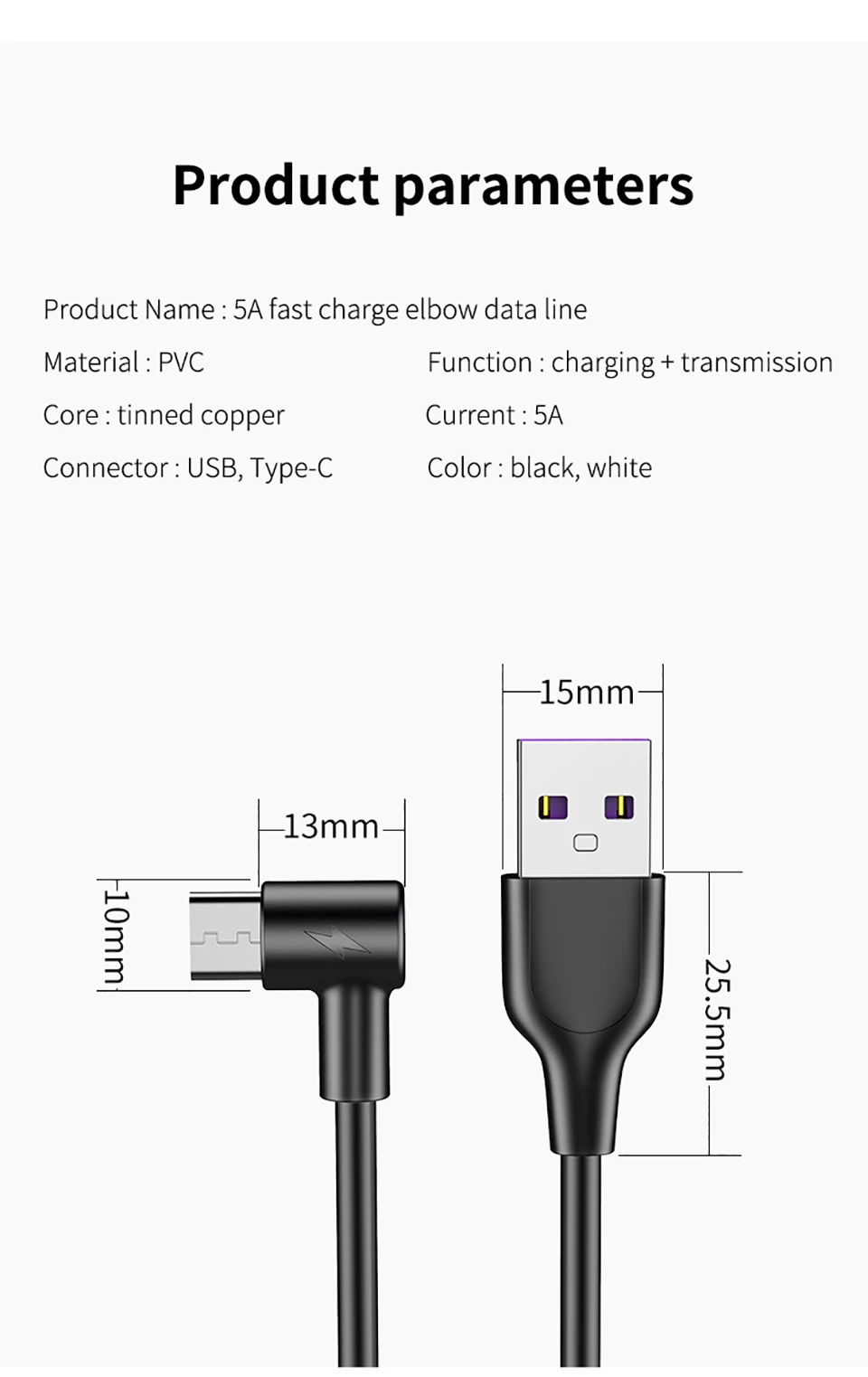 1 м 2 м USB C Быстрый кабель 5A usb type C зарядный кабель для samsung Galaxy S10 S10e Note10 huawei Mate30Pro Honor20