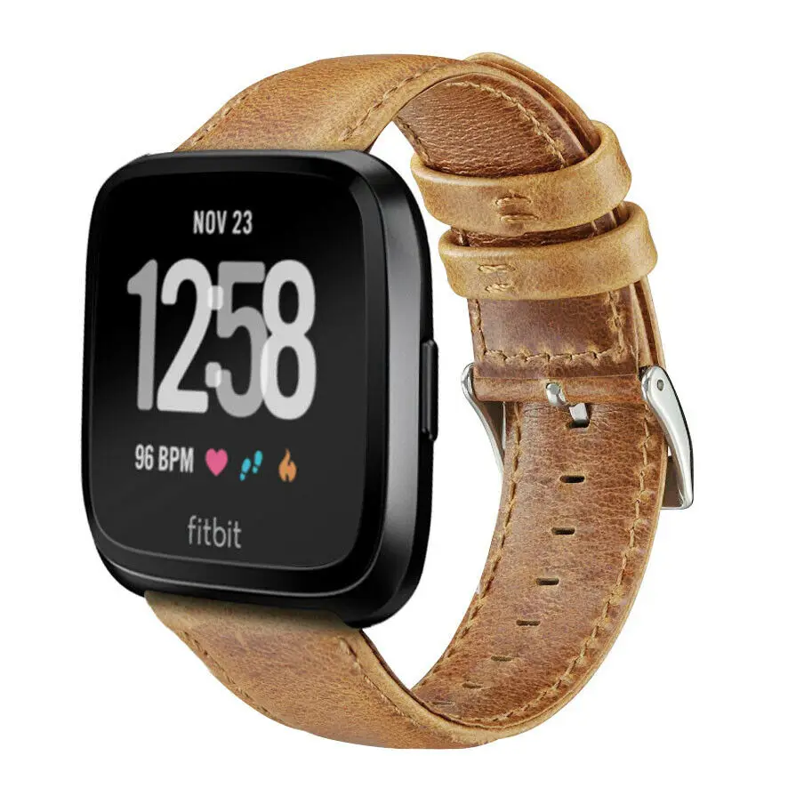 Ретро подлинный женский ремень из натуральной кожи Браслет для Fitbit Versa/2 Смарт