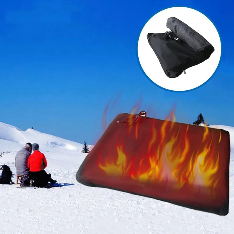 Коврик для подушки с подогревом, автоматический надувной коврик для рыбалки, Регулируемый USB портативный Подогрев, подушки для сиденья для зимней рыбалки