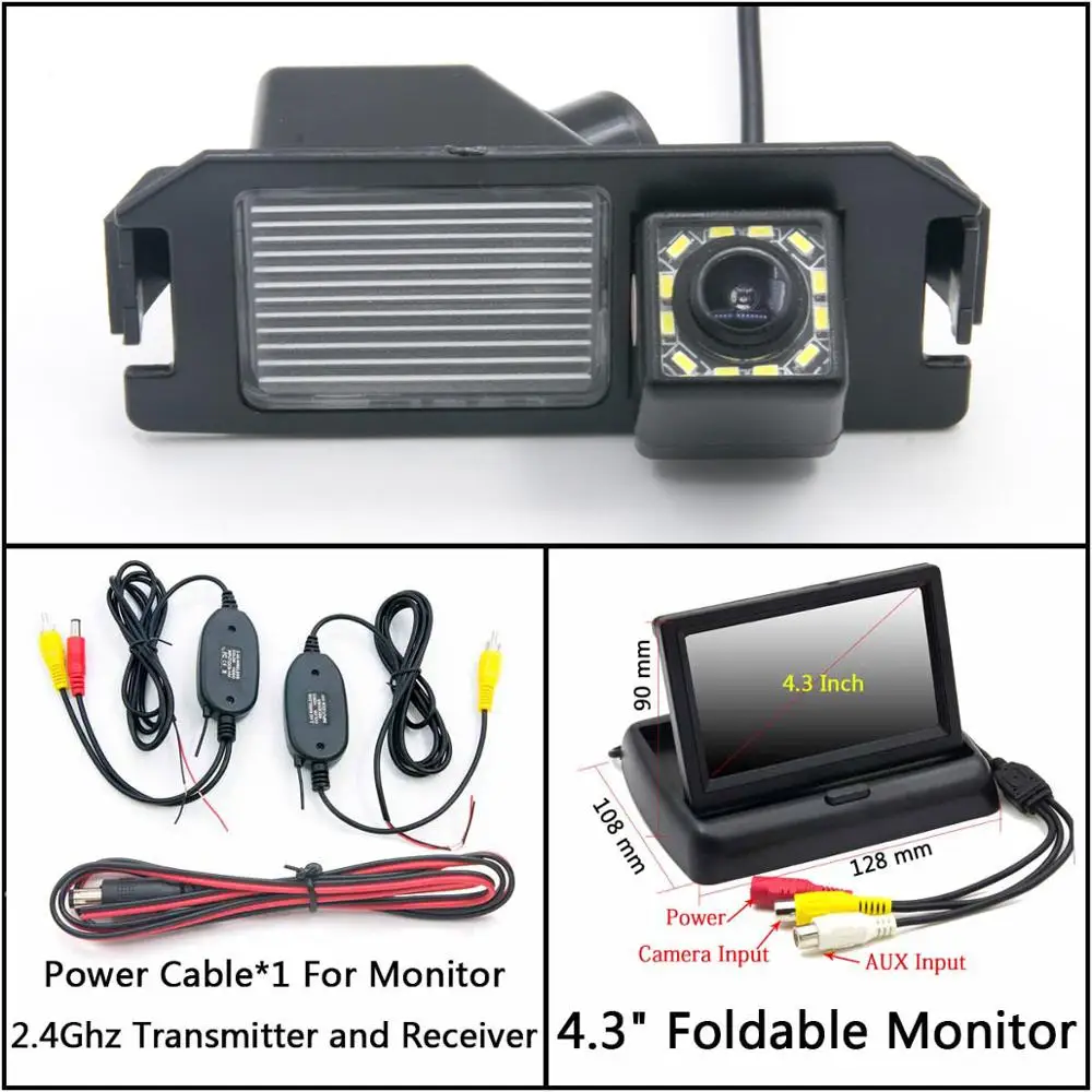 C Wireless 4.3inch F 12 Светодиодный светильник заднего вида для kia plcanto Morning Rio 3 Soul MK1 MK2 Niro DE автомобильная парковочная камера заднего вида ночного видения - Название цвета: C Wireless 4.3inch F