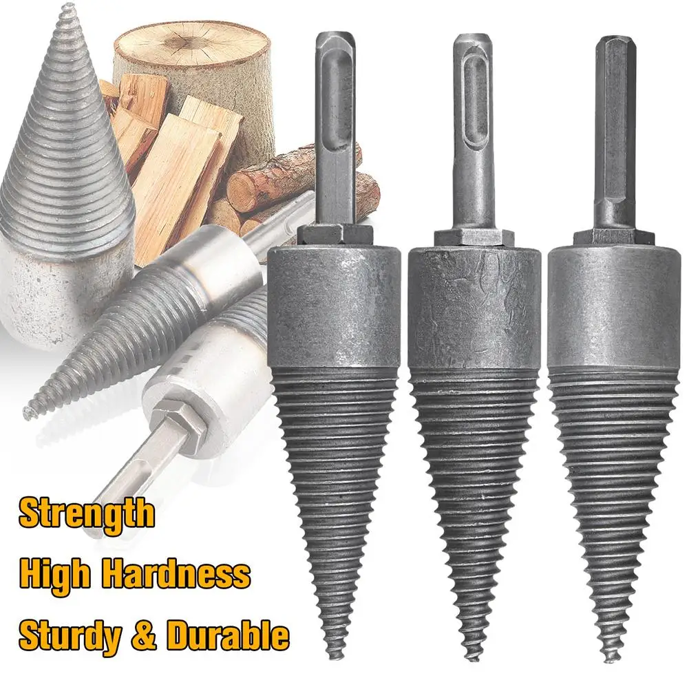 

Carbon Steel Firewood Electric Hammer Drill Splitter Cone for Log Wood Splitting with Square handle/round handle/hexagonal handl