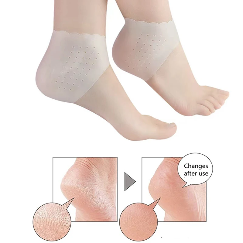 2pcs Moisturizing Gel Heel Thin Socks Silicone Pedicure Socks For Heel Cracked Relief Feet Pain Foot Care Tool Protective Cover a5 binder notebook jounral cover ins bandage photocards stickers collect book photo cards phase thin storage sticker organizer