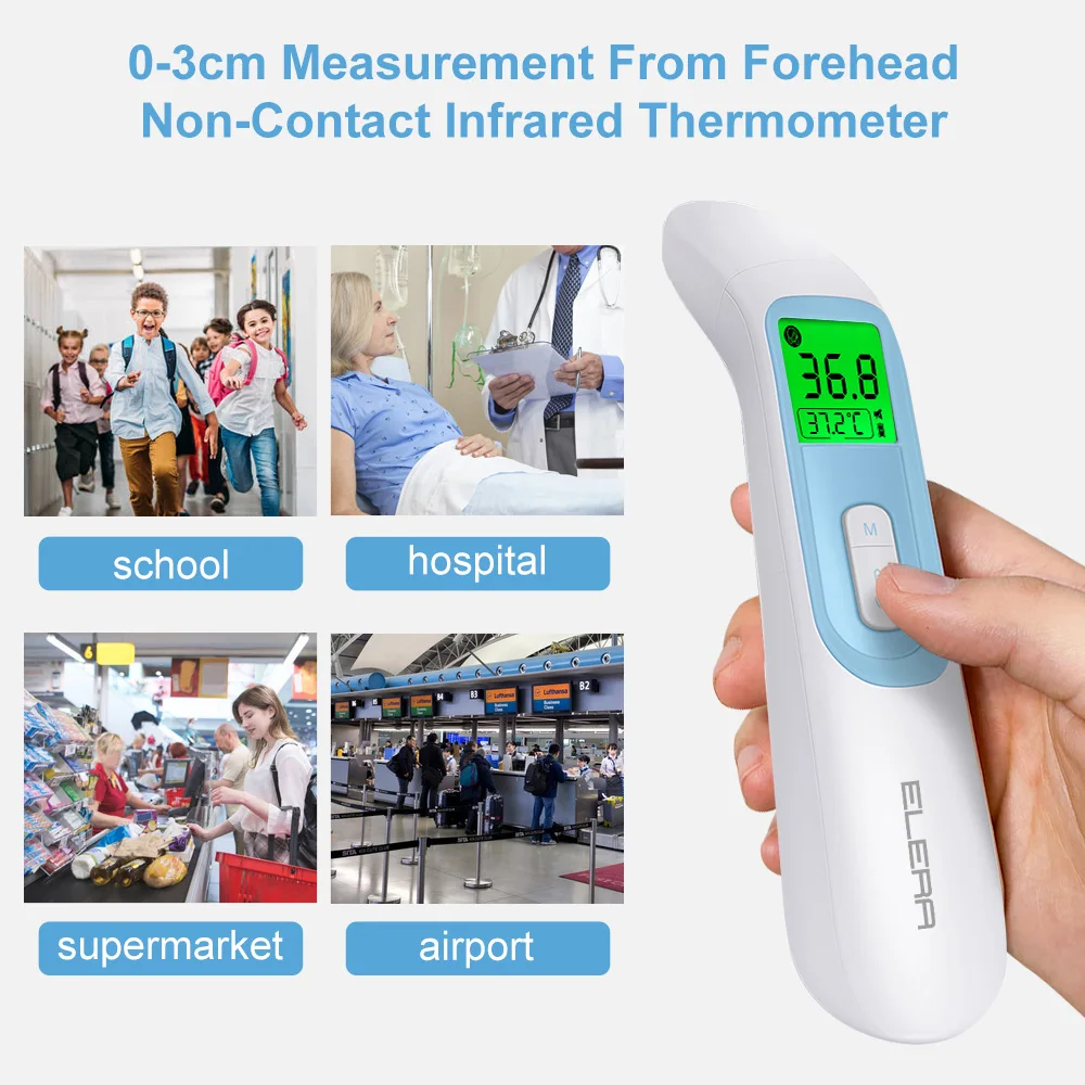 Infrared Forehead Thermometer for Adults, ELERA No Touch Digital Therm —  Elera