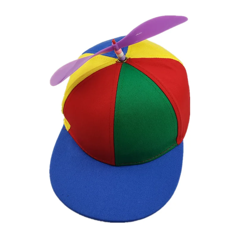 Funny Helicopter Propeller Baseball Caps Colorful Cap Sun Children Boys Girls Snapback Hat. 