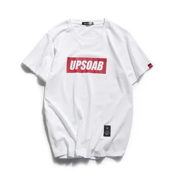 

3941-Short-sleeved men 2019 new summer trend Hong Kong style clothes white round neck cotton short-sleeved t-shirt male