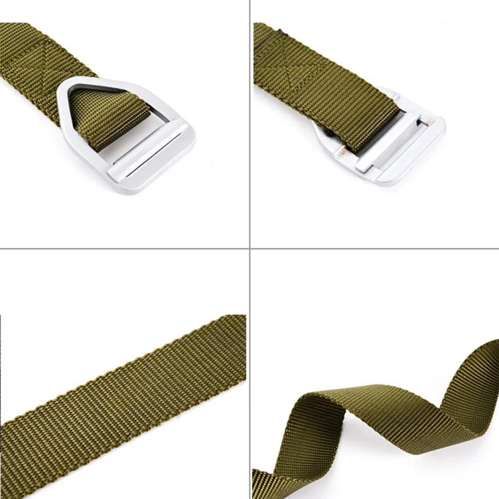 Tactical Belt Nylon Quick Release Waist Belt Bullet Alloy Casual Buckle For Outdoor Camping Mountaineering Climbing Hunting