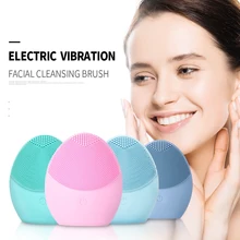 Чистка лица щеточка для умывания Новая электрическая щетка для лица очищения лица с мини-аккумулятором силиконовый очиститель для глубоких пор водонепроницаемая Мягкая глубокая очистка лица кисти щетка для лица тела