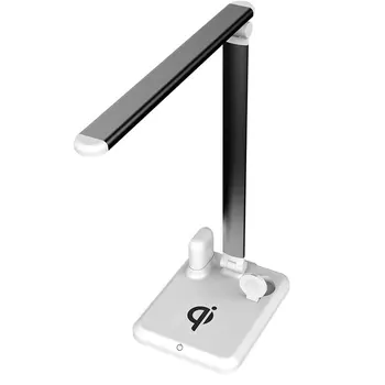 

4 In1 Led Desk Lamp Wireless Charger Abs For Iphone/Airpods Touch On/Off Switch Three Light Modes Table Lamp