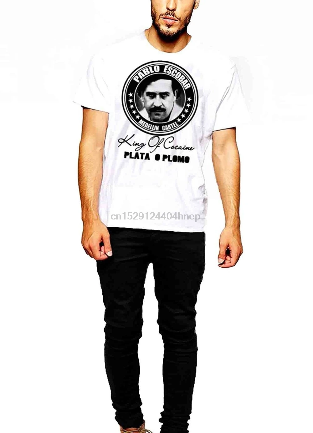 2019 Новая Летняя мужская футболка Пабло Escobar Medellin Cartel Plato O Plomo King Of Coke хлопковая |