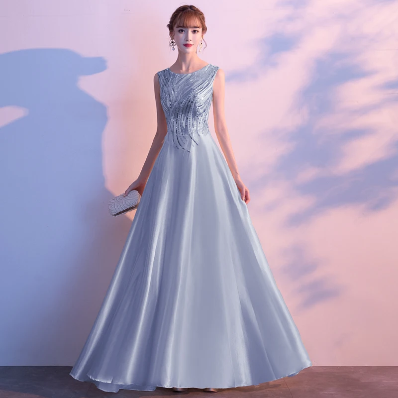 Erosebridal с коротким рукавом Длинное Элегантное вечернее платье вечерние блестящие пайетки для тела Вечерние платья для женщин