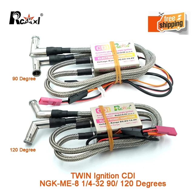 Rcexl Single/ Twin Zündung CDI NGK-ME-8 1/4-32 90/ 120 Grad oder Gerade