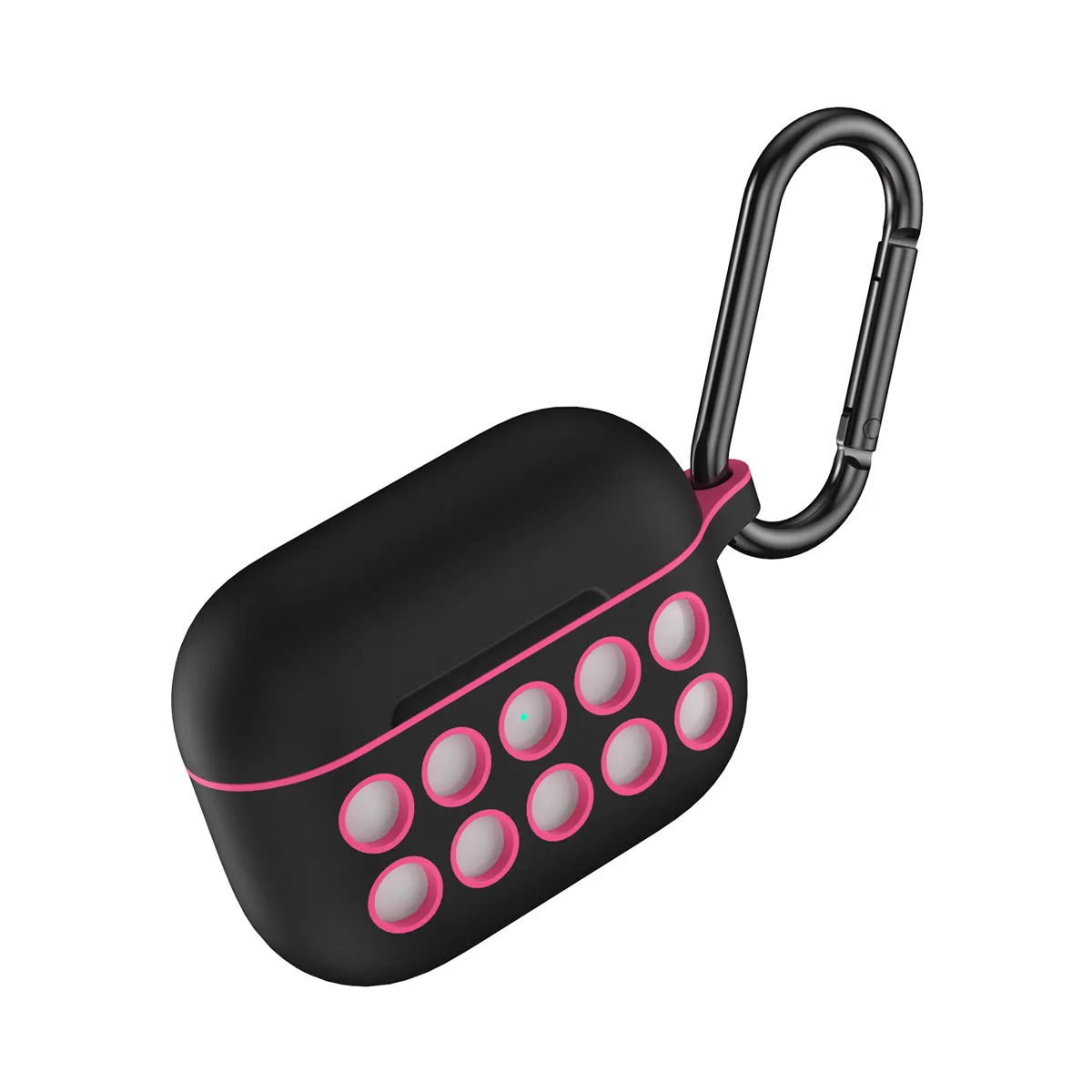 Black Pink Силиконовый защитный чехол для наушников Airpods Pro3, чехол для зарядного устройства, аксессуар-брелок - Цвет: Black Pink
