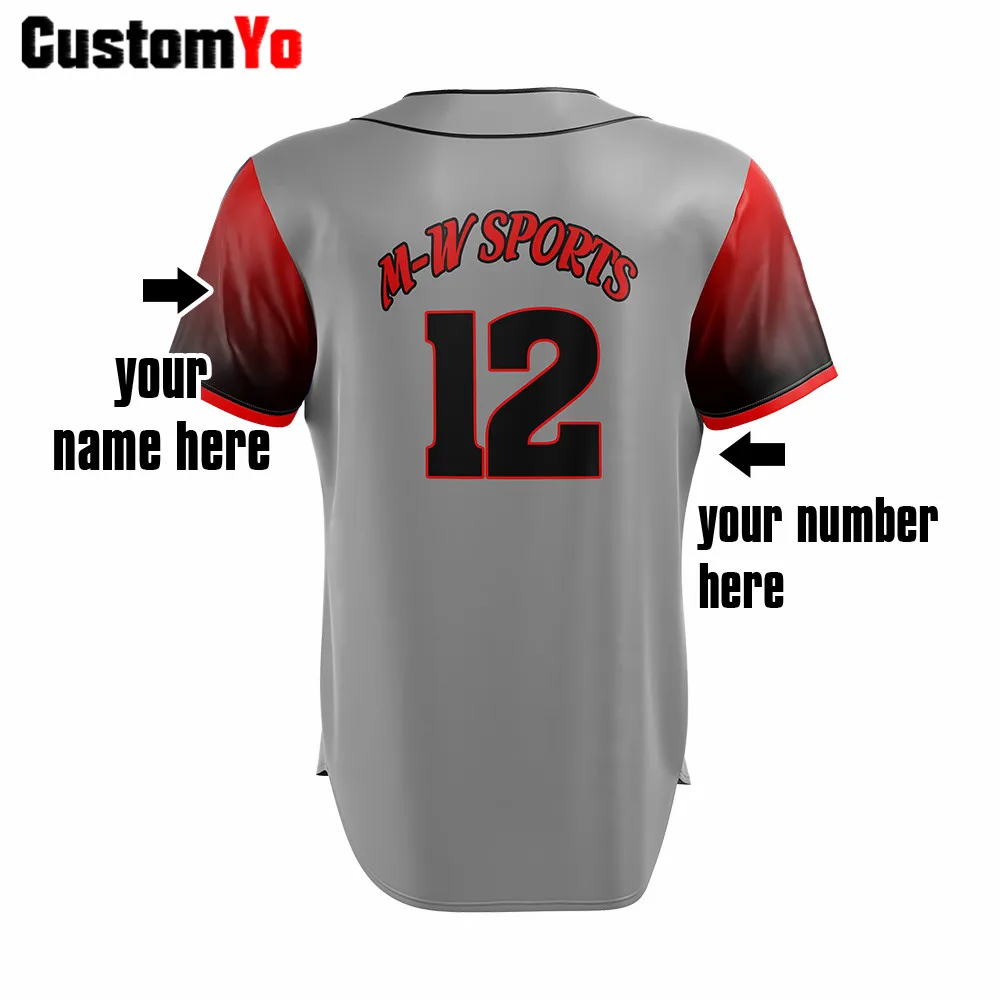 plain red baseball jersey