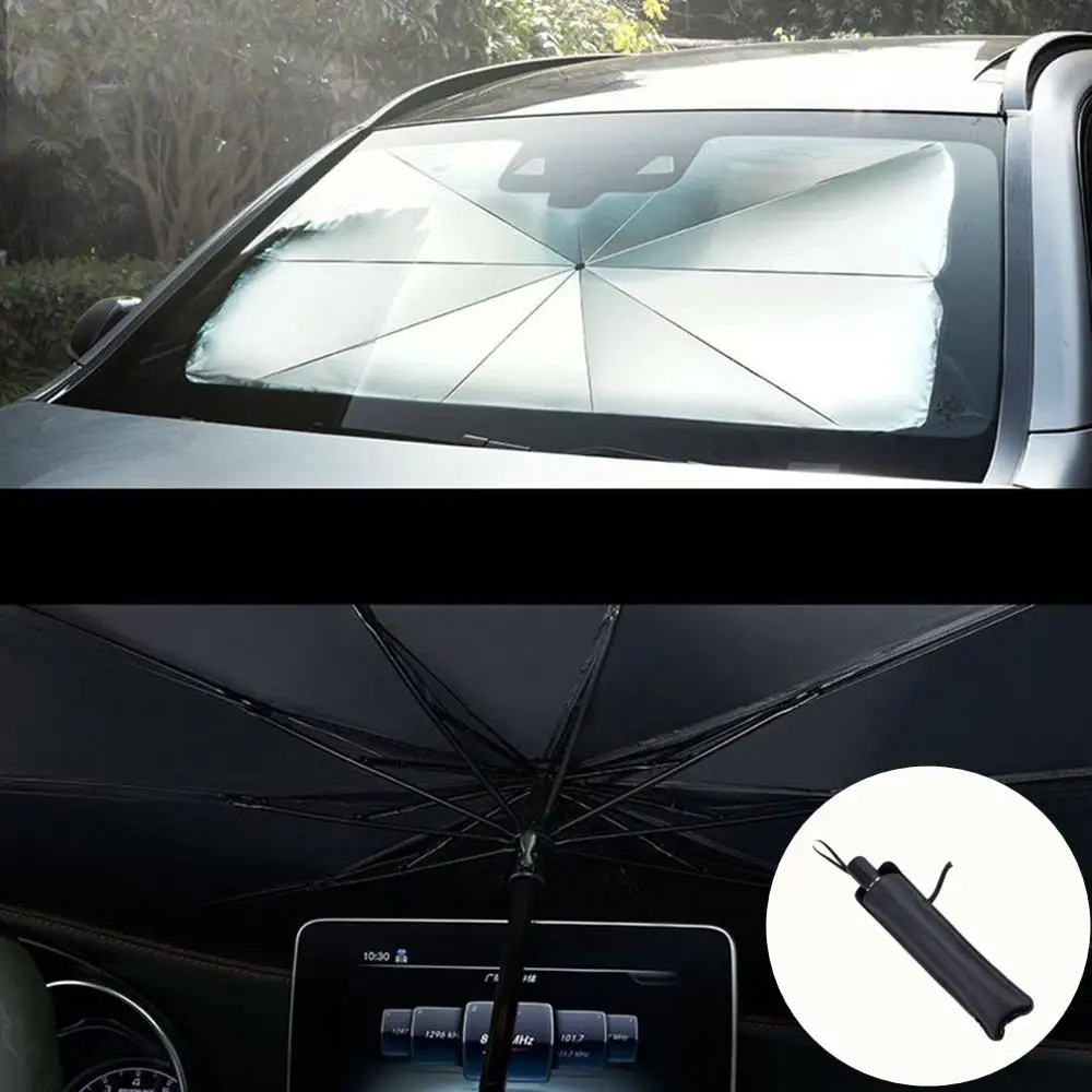 Parasol frontal interior para coche, protector de rayos UV, paraguas tapasol, accesorios de protección para el parabrisas y ventana de vehículos tipo SUV y sedán