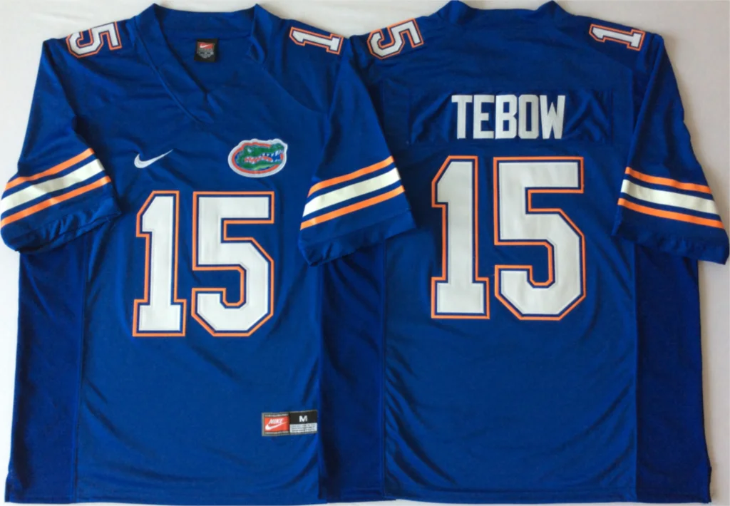 as photo Новинка, высокое качество, все сшитые Джерси Florida#15 TEBOW#22 E. SMITH - Цвет: as photo