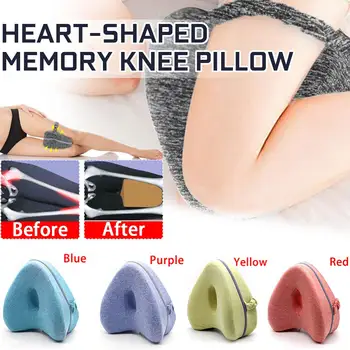 

Leg Pillow Heart shaped Sleeping Memory Foam Leg Positioner Pillows Knee Support Cushion between the Legs for Hip Pain Sciatica