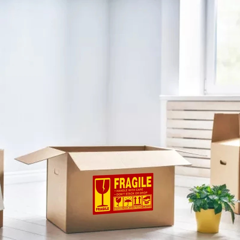 Fragile Stickers Warning Label Sticker Handle With Care Don't Stack or Drop Sticker Shipping Label for Goods 500pcs fragile stickers safety stickers self adhesive stickers adhesive stickers