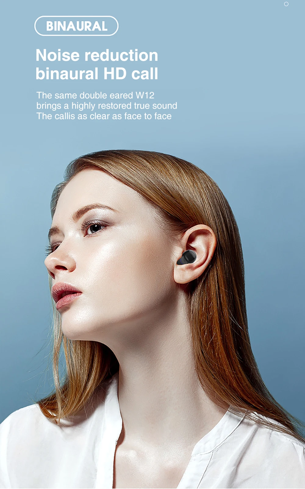 W12 Bluetooth наушники TWS отпечаток пальца сенсорная беспроводная гарнитура светодиодный 6D стерео наушники IPX6 Водонепроницаемый мини портативный зарядный ящик