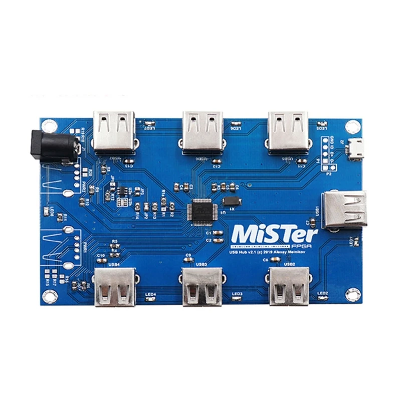 

Manual welding MisTer USB Hub v2.1 board For MisTer FPGA 7 USB Ports 62KA