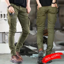 Зеленые, черные, джинсовые мужские байкерские джинсы, обтягивающие,, Подиумные, потертые, тонкие, эластичные джинсы, хип-хоп, вареные, для скейтборда, брюки, уличная одежда