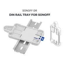 Dr Din Rail лоток Регулируемый установленный рейку чехол держатель для Wi-Fi дистанционное управление переключатель Sonoff Basic/RF/Pow/TH10/16/Dual