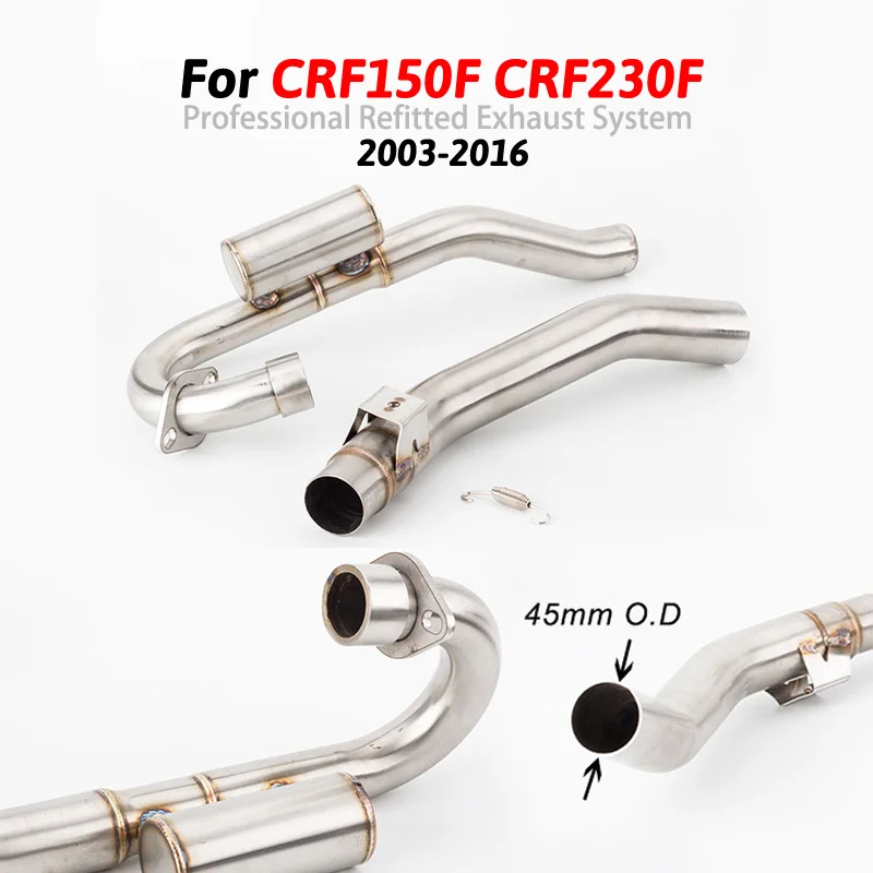 CRF230 выхлопная система для мотоцикла из нержавеющей стали, глушитель для мотоцикла, подходит для CRF230 CRF230F CRF150 CRF250