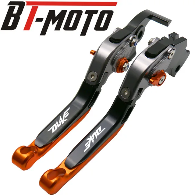 CNC aluminio motocicleta palanca para KTM Duque 125 de 200, 390 duke- de plegable ajustable alargamiento de embrague de freno palancas - Цвет: F