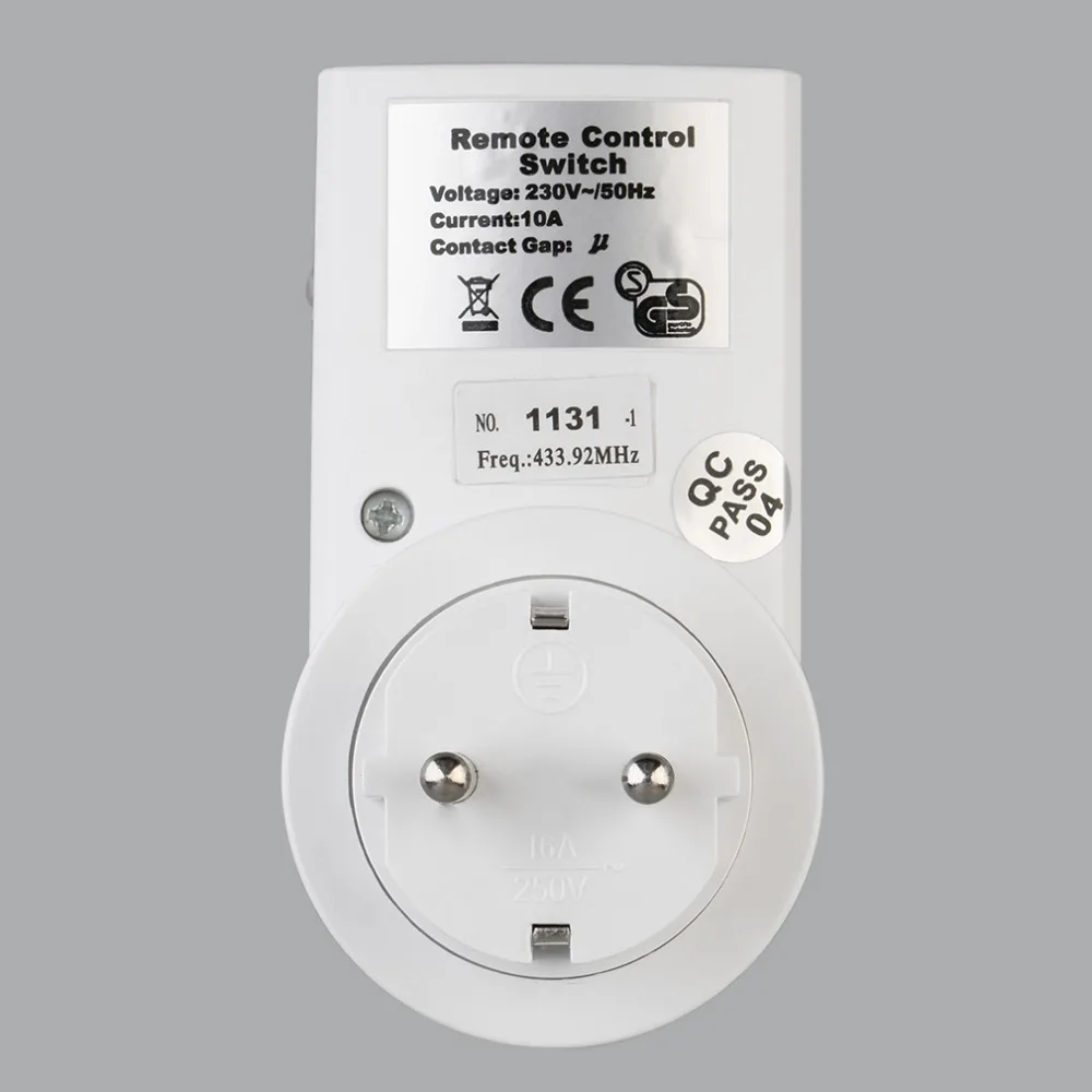 5 Wireless Remote Control Switches Socket Power Outlets Electrical Plugs Adaptors with Remote Control EU Plug White Wholesale