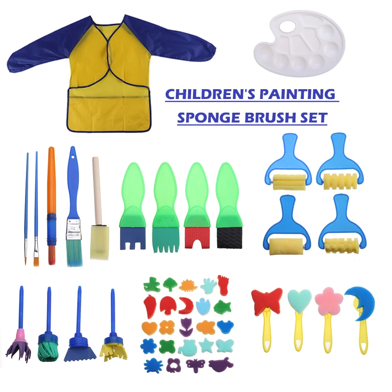 Kids Paint Brushes 18 PZ Spugna Pittura Spazzola Set per i bambini Toddlers 