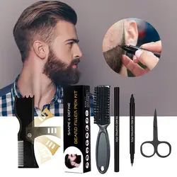 7/8Pcs Beard Filling Pen Kit Men Beard Pencil Filler Shaping Grooming Set Moustache Micro Fork Tip For Seamless Application