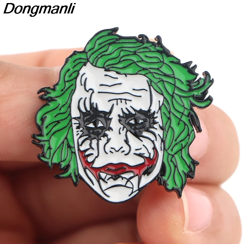 P4231Dongmanli ювелирные изделия крутые Джокер эмалированные булавки и броши для женщин нагрудные булавки рюкзак сумки значок подарки