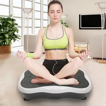 

Exercise Electrical Vibration 120KG Plate Fitness Platform with 4D vibration technology Body Shaper Trainer with Bands HWC
